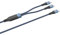 VulTech CS-NCCL12BL Nylon Type-C to 2 Type-C and Lightning Cable 1.2 m 5.0A 100W - Blue