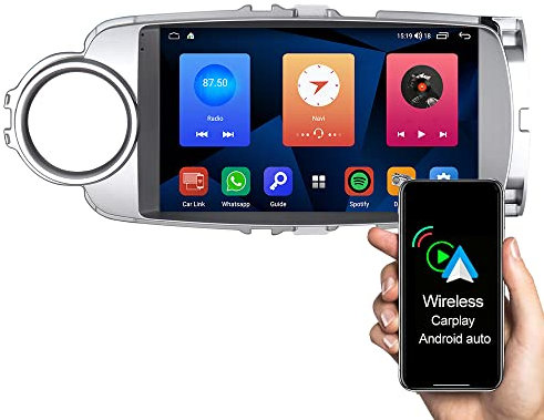 ACAVICA Autoradio Android 15 per Toyota Yaris 2011-2018 - Schermo 9 HD Touch, 4+64GB, WiFi 6.0, Bluetooth 5.4, Wireless CarPlay/Android Auto, GPS DSP - Car Tablet Multimediale Auto