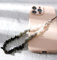 Gradient Natürlicher Kristallstein Kies Handykette,Universal Handy Handschlaufe Handy Charm Handgelenk Handy Lanyard Perlen Kette Telefonkette Handyschmuck Schlüssel Taschen Handy Anhänger,Schwarz