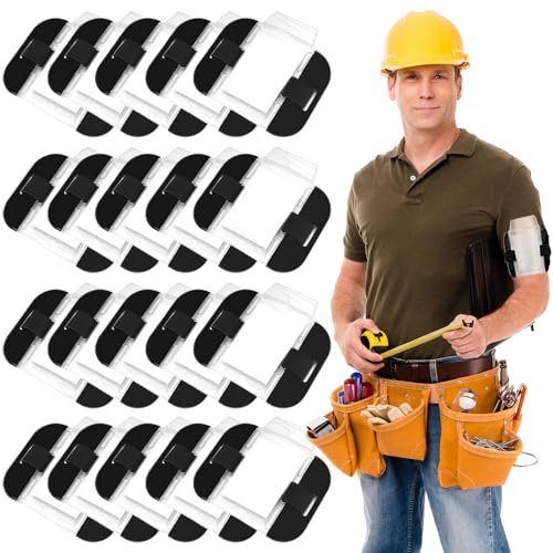 BOJVESH Lot de 20 porte-badges Sia avec sangle réglable, haute visibilité pour personnes handicapées pour travailleurs d'urgence, personnel de sécurité, portier (noir)