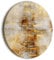 murando - runde Bilder Abstrakt 80x80 cm Leinwandbild 1 tlg Kunstdruck modern Wandbilder XXL Wanddekoration Design Wand Bild Ornament Orient gold grau a-A-10264-bc-a
