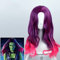 ydound Anime Coser Wig Tutors of the Galaxy Gamora Cosplay Wig 60 cm Long Curly Curly Synthetic Hair for Women Film Anime Cos Wig Gradient Purple Red Gamora (Color : Gamora)