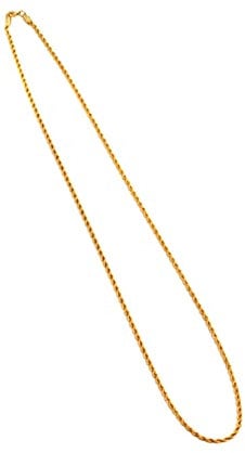 Epinki 28 Inch Rope Chain 6MM, Gold Plated Rope Chain Fashion Necklace for Men Boys