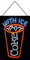 Metall Schild 20x30cm mit Kordel Coke with Ice Neon Style Cocktail Bar Blechschild