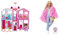 Barbie Supercasa, Casa de muñecas con Accesorios (Mattel DLY32), Exclusivo en Amazon & Extra, muñeca con Pelo Rosado, Chaqueta Rosada Incluye Mascota y Accesorios (Mattel GRN28)