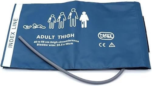 Universal NIBP Cuff for Thigh, 46-66 cm Single Tube Reusable PU Replacement Blood Pressure Cuff, No Connector