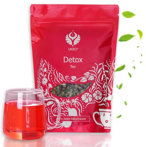 UKKO Detox Tea for Weight Loss & Abnehmen 100% Natürlicher Kräutertee mit Minze, Ingwer, Roter Beete Unterstützt Fettstoffwechsel, Immunsystem & Verdauung Vegan, Ideal für Diät & Fasten