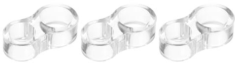sourcing map 3Pcs Door Stopper Wall Protector, 18mm Double Hole Clear Anti-Collision Ring PVC Doorknob Buffer Guard for Home Office Door Stop
