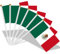 AhfuLife Petit Drapeau Mexique - 30Pcs Mini Drapeaux Mexicain avec Poteau Solide Blanc de 30cm pour Décoration Jardin Bar Américain Football Match Coupe du Monde Fête Nationale