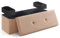 SONGMICS HOME Hocker mit Stauraum, Faltbarer Sitzhocker, 38 x 110 x 38 cm Fußhocker, Sitzbank, Bettbank, Aufbewahrungsbox, bis 300 kg belastbar, Wohnzimmer Schlafzimmer Flur, Kamelbraun LSF097K01