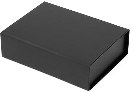 Geschenkkarton mit Deckel in schwarz, Große Geschenkbox mit Magnet-Verschluss und Faltbar, Gift-Box 38 x 28 x 11 cm, Geschenkschachtel ideal für Geburtstage, Hochzeiten, Weihnachten