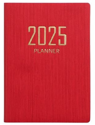 NAUXIU 2025 Englischer Terminplaner, kleines Taschenkalender, Buch, Agenda, Planer, Notizbücher, tragbares Wochennotizbuch, A7 A2T9 Mini