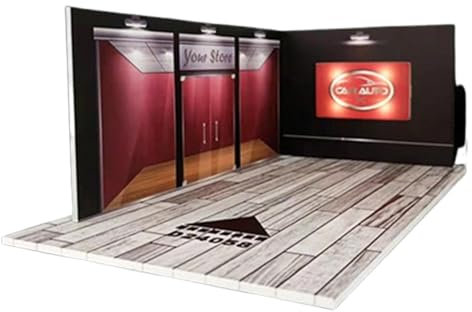 Diorama del garage, modello del garage - Modello di garage pressofuso in scala 1:24 con luce a LED,Garage per modellini di auto da collezione per camera da letto, soggiorno