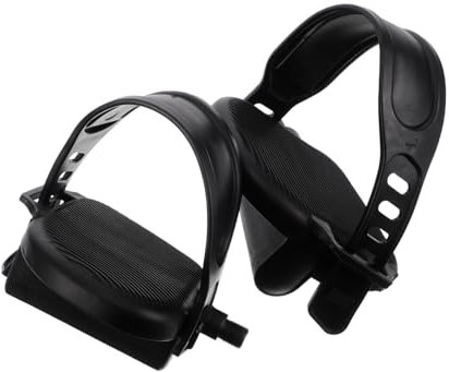 MOBUTOFU Fahrradpedale Für Heimtrainer Barfuß-pedale Trainingspedale Mit Anti-rutsch-funktion Pedalriemen Verstellbar Rutschfeste Pedale Geräuscharme Pedale Für Fahrräder