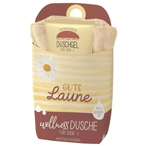 Duschgel Pflegedusche Wellness-Dusche Handtuch für Dich Geschenkset Thema: Relax (1, Gute Laune - 108774)