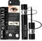Liquid Eyeliner Probuk Schwarz Wasserfest Flüssiger Ink Eyeliner mit Flexiblem Pinsel,Langanhaltende Schnelltrocknende Wischfeste Formel, Augen-Make-up，Mattes Finish