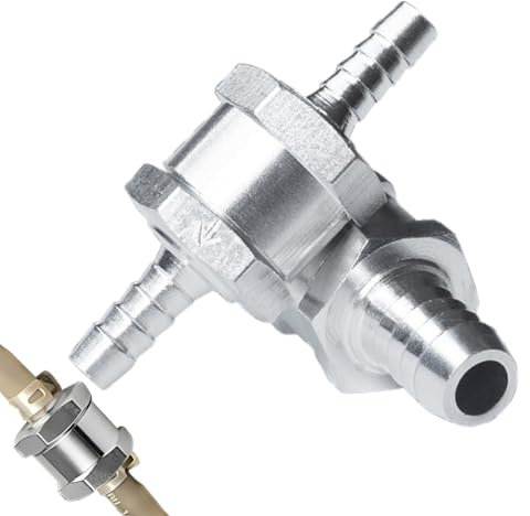 HABNI 2 Stück Rückschlagventil Aus Aluminium Für Kraftstoff, Rückschlagventil Aluminiumlegierung Universal Für Benzin, Wasser, Kühlmittel, Ölkraftstoffventil Und Zubehö