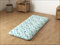 COSTWAY Japanische Futon Matratze, Tatami-Matte, Bodenmatratze, Klappmatratze mit waschbarem Bezug, Faltbare Schlafmatte mit Tragetasche, Beige, 90 x 200 cm (90 x 200 cm,Blaublatt)