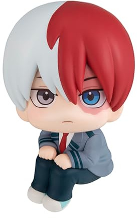 Tongyundacheng Todoroki Shouto Look Up Figur Anime MHA Actionfigur 10 cm niedliche Charaktere Statue PVC Modell Ornament Desktop Dekoration Anime Geschenk
