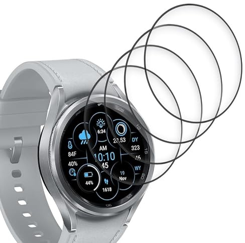 SkyKeep (4 Stücke für Displayschutz Samsung Watch 6 Classic 43mm Schutzfolie Schutz Samsung Galaxy Watch 6 43mm Folie Screen Protector (PMMA)(Ultra-klar)(HD Klare)