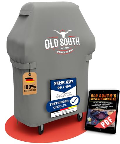 Old South - Grillabdeckung Wetterfest - Grill Abdeckhaube für Weber, Napoleon, Enders, Rösle Gasgrill - Grillhaube Cover Wasserdicht (76 x 66 x 110 cm)