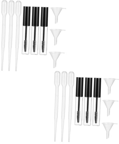 Alipis Leeres Satz mit 1 Abs Tube und Wimpernbürstchen Nachfüllbarer Flüssig Eyeliner Behälter Praktisch zum Tragen und Aufbewahren Make Up Werkzeug