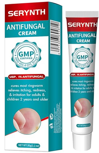 Antifungal Cream, Soothes Itching & Burning, Anti Fungal Skin Cream for Jock Itch, Athlete's Foot, Ringworm, Eczema, Soothing & Hydrating Formula, Non-Greasy 30g