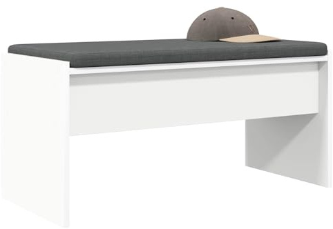 vidaXL Flurbank mit Kissen Weiß 83 x 38 x 40 cm