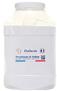 Made in France - Percarbonate de Soude 5kg EluOecolo - Oxygène Actif <12% - Détachant & Blanchissant - avec doseur - Conditionné dans un CAT