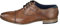 bugatti Business Halbschuh aus echtem Glattleder, Derby mit Querkappe und geprägtem Schaft, Cognac, 44 EU