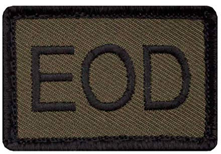 Café Viereck ® Bundeswehr EOD Taktik Zeichen Gestickt mit Klett - 5 cm x 3,5 cm