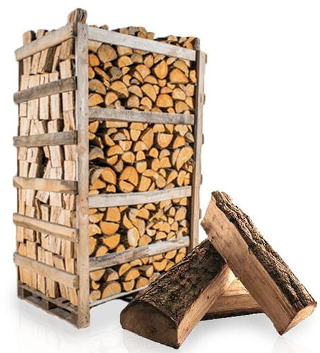 HEIZFUXX Brennholz Eiche 33cm 1RM 1 Palette Kaminholz Hartholz Feuerholz Grillholz Ofenholz Smokerholz Scheitholz Eichenholz Trocken Ofenfertig Paligo