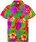 King Kameha Men's Pineapple-Designs Summer-Party-Shirts Short-Sleeve, Pineapple, Green, 5XL