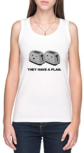 Toaster Damen Tank T-Shirt Weiß