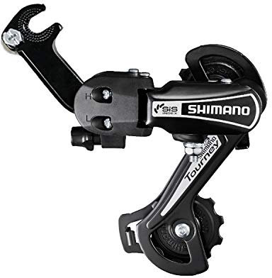 Fahrrad-Schaltwerk Shimano RD-TY21B 6/7-Gang-Nabenbolzenhalterung (Aufhängerhalterung) für MTB Mountainbike, Straße, Variable Geschwindigkeit, klappbar, City-Fahrräder/Schwarz
