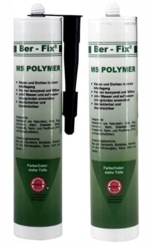 Ber-Fix MS Polymer Schwarz 2x 440g – Hochleistungs-Set für Abdichtungen & Verklebungen – Selbst unter Wasser