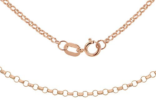 CARISSIMA Collana a Maglia Belcher Rotonda da 65 in Oro Rosa 9 ct di Lunghezza 46 cm/18 Pollici