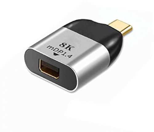 Cablecc Adaptateur convertisseur USB-C Type C vers Mini DP Displayport 4K 2K 60Hz pour tablette, téléphone et ordinateur portable