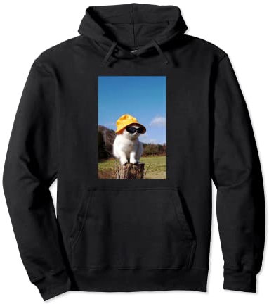 Gelb Ästhetik Vibe Süß Yume Kawaii Katze Lustiges Kätzchen Pullover Hoodie