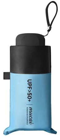 Spielen Mini Parapluie Pliant Protection Solaire Anti-UV Compact Poche Mini Parapluie Pluie Femmes Coupe-Vent Portable Voyage étanche Ombrelle de Voyage - Bleu