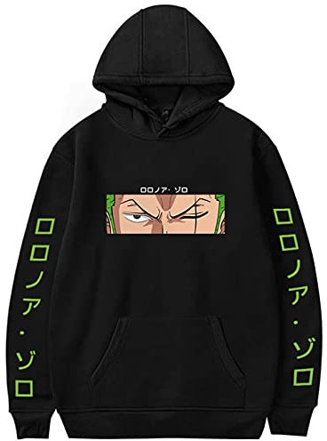 YIMIAO Sweat à Capuche One Piece Japonais Anime Sweatshirt Unisex Ace Pullover Hooded Luffy Hoodie Hommes Femmes(S)