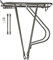 28 Zoll Fahrrad Gepäckträger Streben Länge 160 mm Federklappe Silber glänzend
