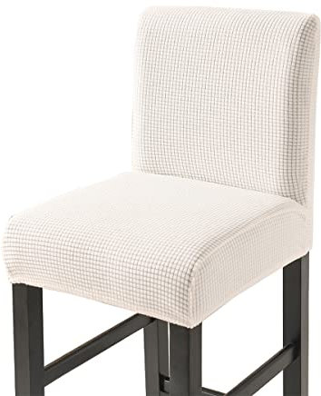 CHNSHOME Fundas para sillas de Taburete Fundas para sillas de Comedor de Cocina elásticas Fundas para sillas con Respaldo bajo con Respaldo 4 Piezas