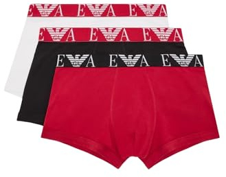EMPORIO ARMANI Man Bold Monogram 3-Pack Trunk White XXL