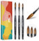 Lofuanna 3Pcs Acrylic Nail Brush Set,Professional Acrylic Brushes for Acrylic Powder,Size 10/12/14 Wooden Handle Nail Art Brush for Nail Extension Acrylic Nail Art Design