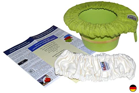 Kabea Windelfrei Starter Set Micro 6-tlg. mit Abhaltetöpfchen Abhato, 2 Topfbezügen und Anti-Rutsch-Gummi (Grün (Töpfchen aus Polypropylen))