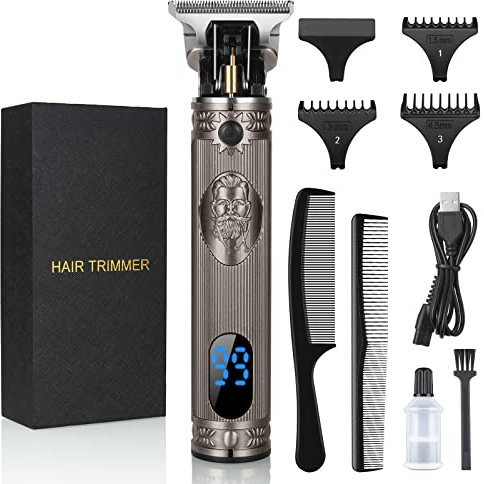URAQT Haarschneide, Profi Haarschneidemaschine Herren Haartrimmer Bartschneider Barttrimmer Präzisionstrimmer Langhaarschneider für Männer (D)