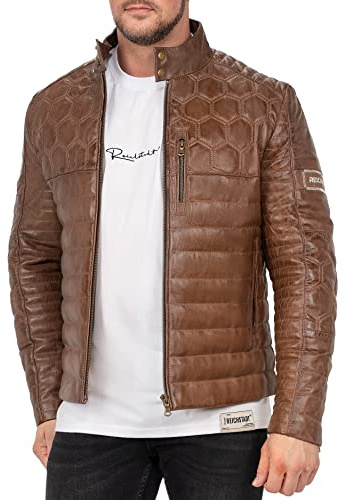 Reichstadt Herren Lederjacke Biker oder Bomber Elegant & Robust | Echtleder oder Kunstleder, Pilotenstil, hochwertig verarbeitet, langlebig, bequem, für Freizeit, Alltag und Business