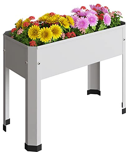 PROXRACER Hochbeet mit abnehmbaren Beinen, erhöhter Metall-Pflanzkasten für den Anbau von frischen Kräutern, Gemüse, Blumen, Sukkulenten und anderen Pflanzen für den Außenbereich, Hinterhof, Terrasse,