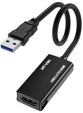 MT-ViKI Adattatore USB 3.0 HDMI, USB 3.0/2.0 a HDMI adattatore audio video adattatore HD 1080P compatibile con Mac Windows 10/8.1/8/7 e altro ancora
